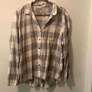 Plaid button down shirt